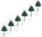 vidaXL - Tuinpadkerstbomen - 6 - st - met - meerkleurige - LED's - 45 - cm - PVC