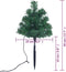 vidaXL - Tuinpadkerstbomen - 6 - st - met - meerkleurige - LED's - 45 - cm - PVC