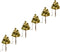 vidaXL - Tuinpadkerstbomen - 6 - st - met - warmwitte - LED's - 45 - cm - PVC