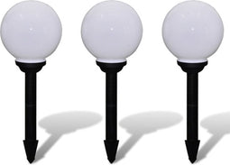 vidaXL Tuinpadlampen 3 st met grondpin LED 20 cm