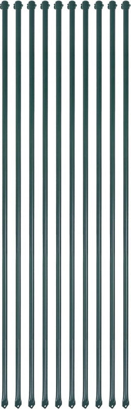 vidaXL - Tuinpalen - 1,5 - m - metaal - groen - 10 - st