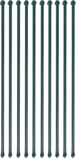 vidaXL - Tuinpalen - 1 - m - metaal - groen - 10 - st