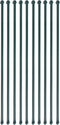 vidaXL - Tuinpalen - 1 - m - metaal - groen - 10 - st
