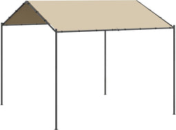 vidaXL - Tuinpaviljoen - 3x3 - m - staal - en - stof - beige