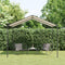 vidaXL - Tuinpaviljoen - 3x3 - m - staal - en - stof - beige