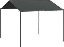 vidaXL - Tuinpaviljoen - 3x3 - m - staal - en - stof - antracietkleurig