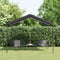 vidaXL - Tuinpaviljoen - 3x3 - m - staal - en - stof - antracietkleurig