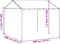 vidaXL - Tuinpaviljoen - 4x4 - m - staal - en - stof - beige