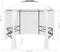 vidaXL - Tuinpaviljoen - met - gordijnen - 180 - g/m² - 360x312x265 - cm - wit