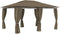 vidaXL - Tuinpaviljoen - met - gordijnen - 180 - g/m² - 4x3 - m - taupe