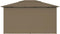 vidaXL - Tuinpaviljoen - met - gordijnen - 180 - g/m² - 4x3 - m - taupe