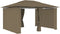 vidaXL - Tuinpaviljoen - met - gordijnen - 180 - g/m² - 4x3 - m - taupe