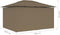 vidaXL - Tuinpaviljoen - met - gordijnen - 180 - g/m² - 4x3 - m - taupe