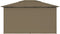 vidaXL - Tuinpaviljoen - met - gordijnen - 180 - g/m² - 4x3 - m - taupe