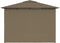 vidaXL - Tuinpaviljoen - met - gordijnen - 180 - g/m² - 4x3 - m - taupe