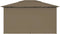 vidaXL - Tuinpaviljoen - met - gordijnen - 180 - g/m² - 4x3 - m - taupe