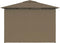 vidaXL - Tuinpaviljoen - met - gordijnen - 180 - g/m² - 4x3 - m - taupe