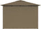 vidaXL - Tuinpaviljoen - met - gordijnen - 180 - g/m² - 4x3 - m - taupe