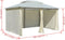 vidaXL - Tuinpaviljoen - met - gordijnen - 4x3 - m - wit