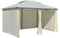 vidaXL - Tuinpaviljoen - met - gordijnen - 4x3 - m - wit