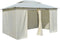 vidaXL - Tuinpaviljoen - met - gordijnen - 4x3 - m - wit