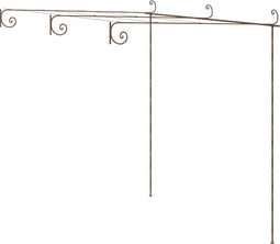 vidaXL-Tuinpergola-3x3x2,5-m-ijzer-antiekbruin