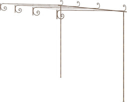 vidaXL-Tuinpergola-4x3x2,5-m-ijzer-antiekbruin