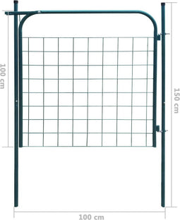 vidaXL - Tuinpoort - 100x100 - cm - groen