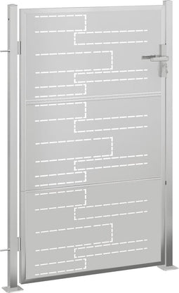 vidaXL - Tuinpoort - 100x150 - cm - roestvrij - staal