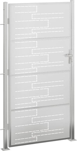 vidaXL - Tuinpoort - 100x200 - cm - roestvrij - staal