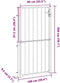 vidaXL - Tuinpoort - 100x200 - cm - roestvrij - staal