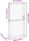 vidaXL - Tuinpoort - 100x200 - cm - roestvrij - staal
