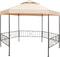 vidaXL - Tuinprieel - 323x265 - cm - hexagonaal - beige