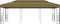 vidaXL - Tuinprieel - 4x3x2,7 - m - gepoedercoat - staal - wit