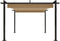 vidaXL - Tuinprieel - met - uittrekbaar - dak - 3x3 - m - taupe