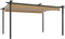vidaXL - Tuinprieel - met - uittrekbaar - dak - 4x3 - m - taupe