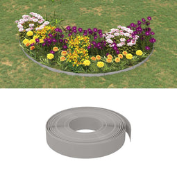 vidaXL - Tuinrand - 10 - m - 10 - cm - polyetheen - grijs