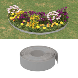 vidaXL - Tuinrand - 10 - m - 15 - cm - polyetheen - grijs