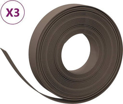 vidaXL - Tuinranden - 3 - st - 10 - m - 10 - cm - polyetheen - bruin