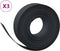vidaXL - Tuinranden - 3 - st - 10 - m - 15 - cm - polyetheen - zwart