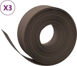 vidaXL - Tuinranden - 3 - st - 10 - m - 20 - cm - polyetheen - bruin
