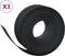 vidaXL - Tuinranden - 3 - st - 10 - m - 20 - cm - polyetheen - zwart