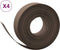 vidaXL - Tuinranden - 4 - st - 10 - m - 15 - cm - polyetheen - bruin