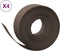 vidaXL - Tuinranden - 4 - st - 10 - m - 20 - cm - polyetheen - bruin