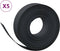 vidaXL - Tuinranden - 5 - st - 10 - m - 15 - cm - polyetheen - zwart