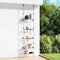 vidaXL - Tuinrek - met - 3 - schappen - telescopisch - aluminium - zilverkleurig