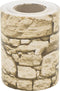 vidaXL - Tuinscherm - grof - steenpatroon - 35x0,19 - m - PVC - beige