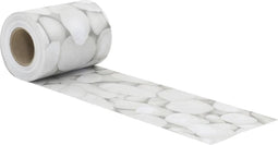 vidaXL - Tuinscherm - marmergrindpatroon - 35x0,19 - m - PVC - grijs