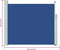 vidaXL - Tuinscherm - uittrekbaar - 100x300 - cm - blauw