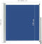 vidaXL - Tuinscherm - uittrekbaar - 140x300 - cm - blauw